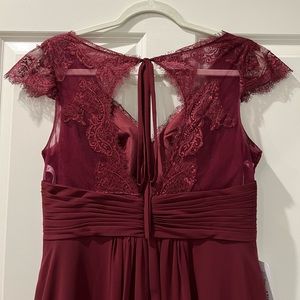 Azazie Veda Lace Cap Sleeve Bridesmaid Dress